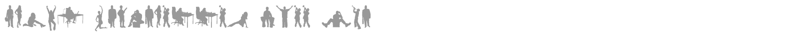 Human Silhouettes Two font preview